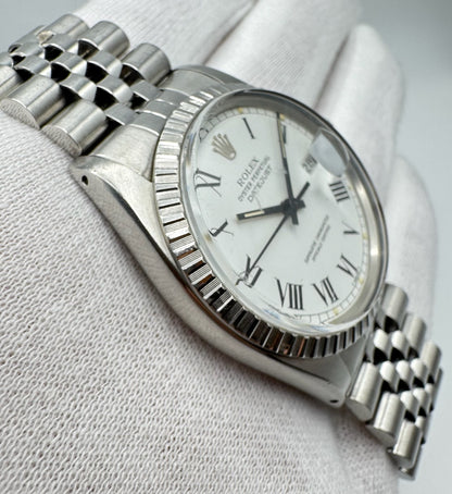 Rolex Datejust 36 Full Steel Jubilee with White Buckley Dial 1982