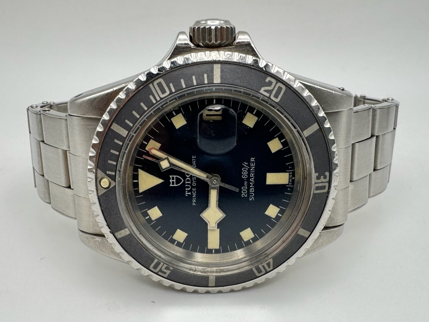 Tudor Submariner Snowflake Blue Dial Full Steel Faded Ghost Insert 1968