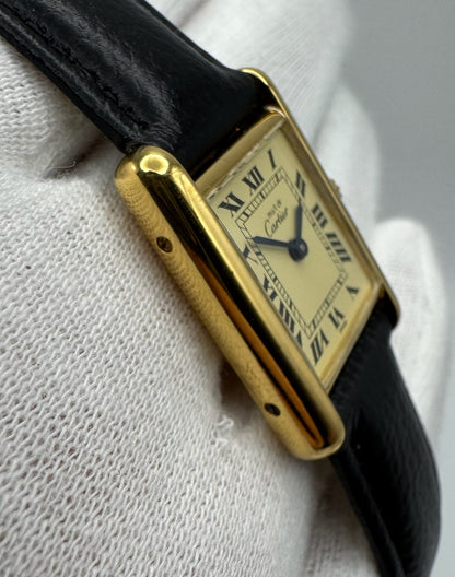 Cartier Tank Vermeil Manual Winding Lemon Dial (Mint)