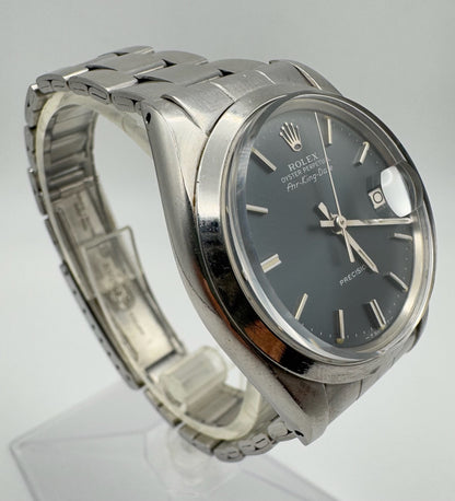 Rolex Air King Date Full Steel Grey/Blue Dial 1971 (Unpolished)