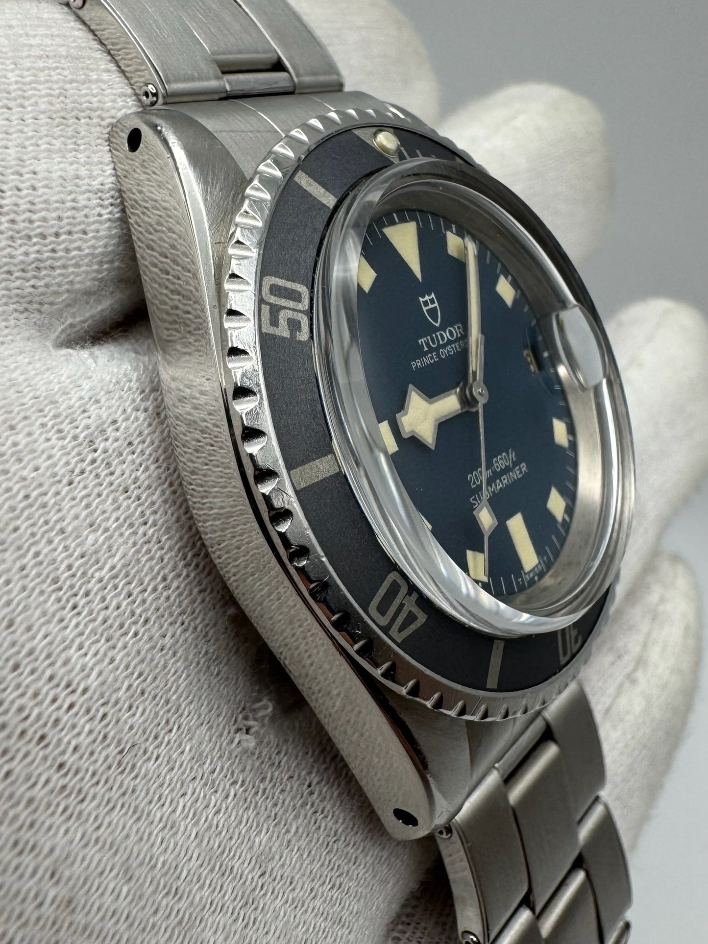 Tudor Submariner Snowflake Blue Dial Full Steel Faded Ghost Insert 1968