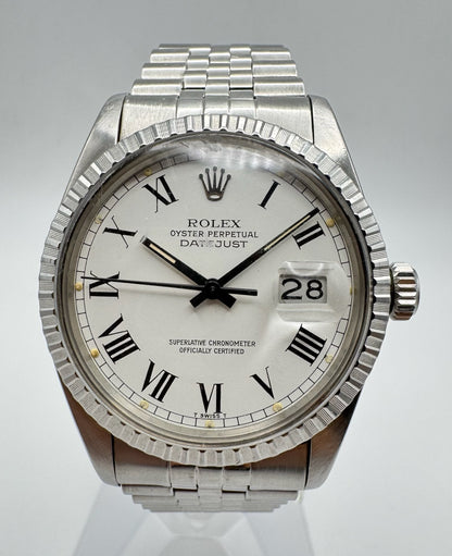 Rolex Datejust 36 Full Steel Jubilee with White Buckley Dial 1982