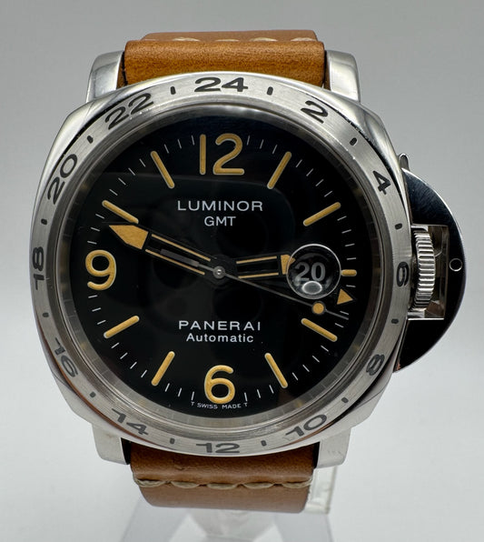 Panerai Luminor GMT PAM23 Automatic 44 A Serial Tritium Dial 1998 (Papers/Unpolished/Serviced)