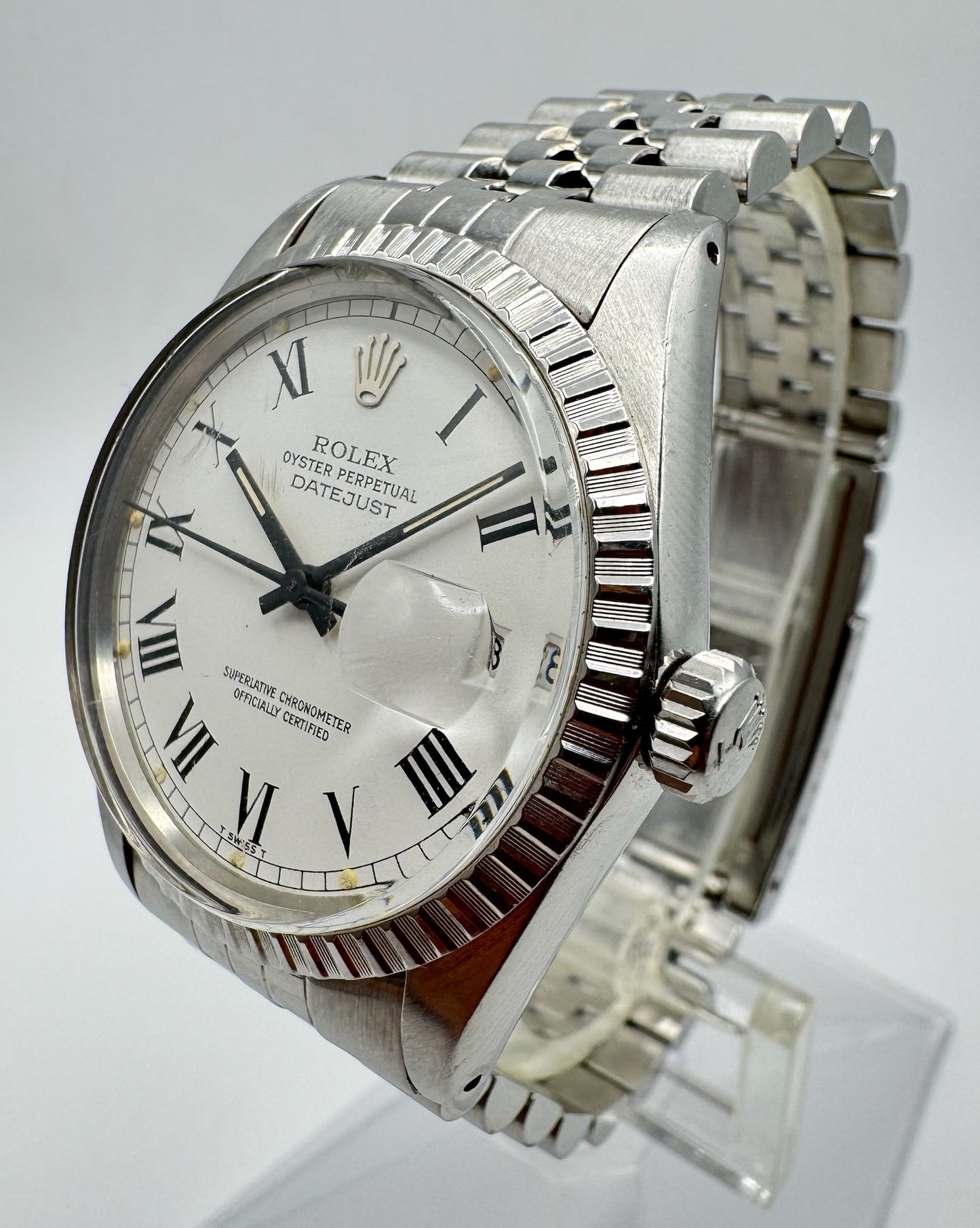 Rolex Datejust 36 Full Steel Jubilee with White Buckley Dial 1982