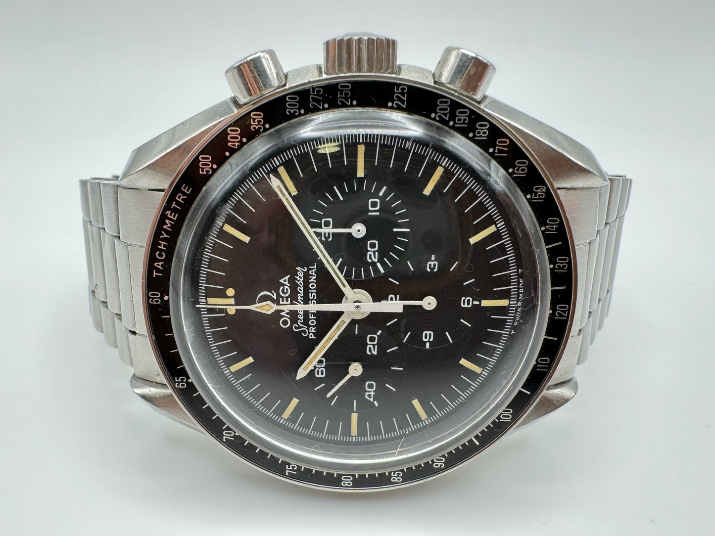 Omega Speedmaster Moonwatch with Heavy Patina Black T-Dial