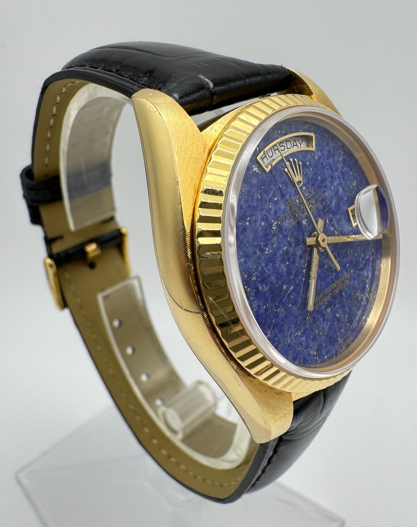 Rolex Day-Date 36 Yellow Gold Lapis Lazuli Aftermarket Dial (Serviced/Unpolished)