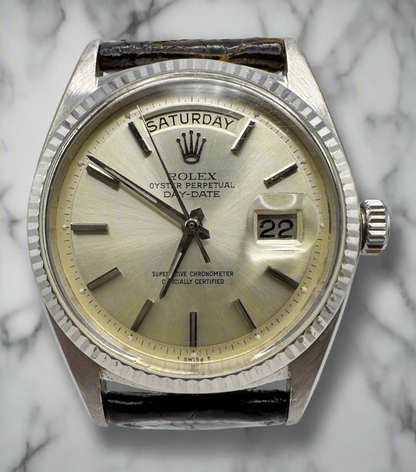 Rolex Day-Date 36 White Gold Silver Dial