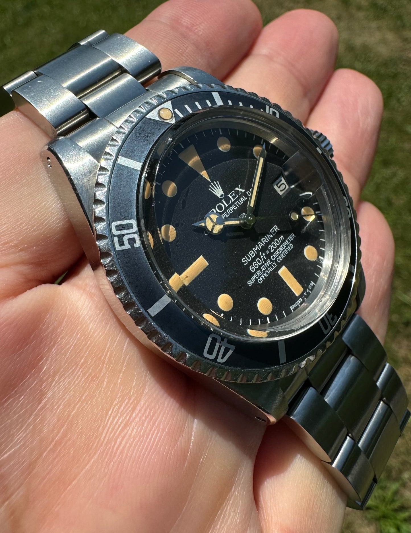 Rolex Submariner Date 1680 Crazy Patina Blue Insert (Unpolished/Full-Set)