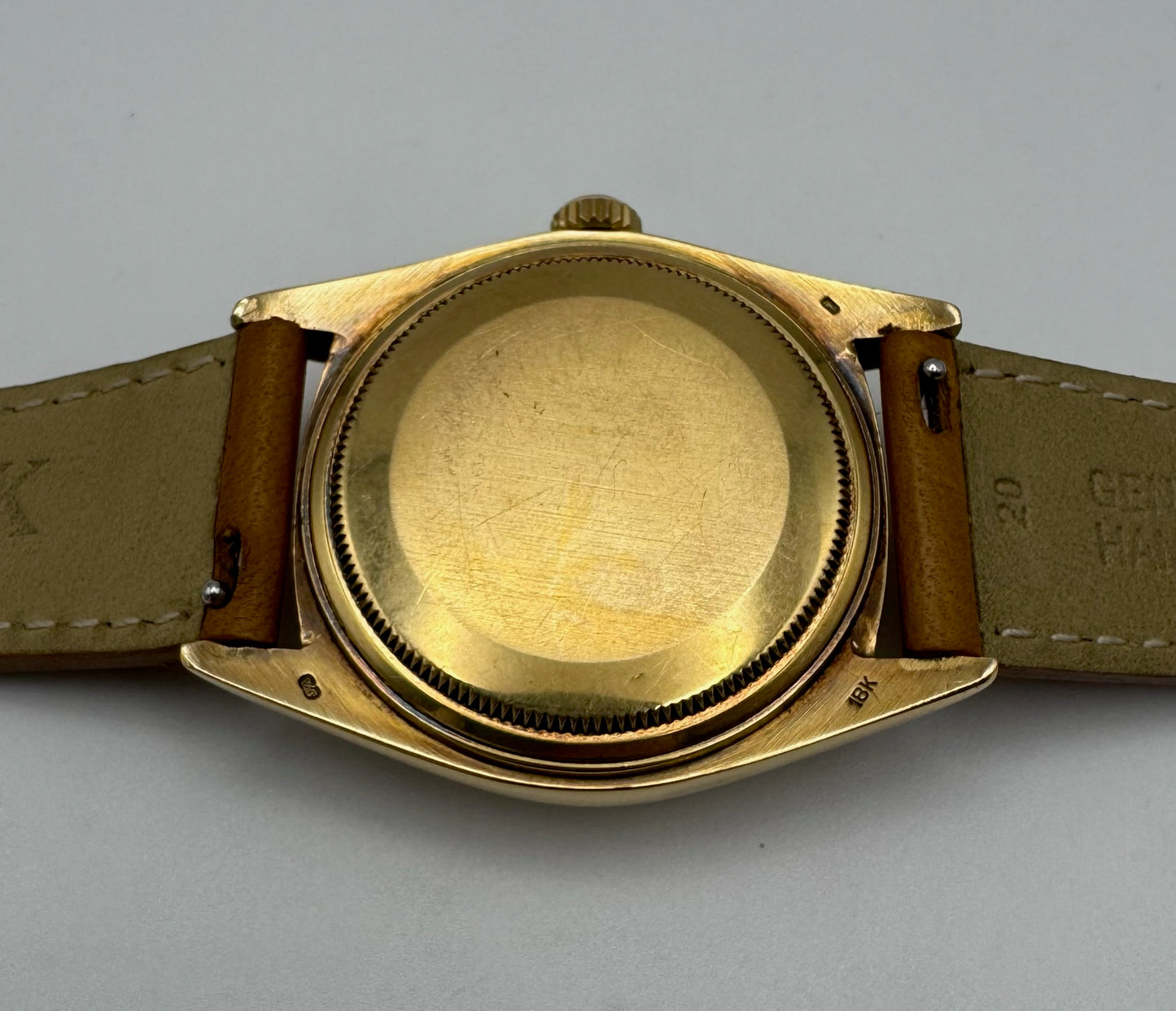 Rolex Day-Date 36 Yellow Gold 18K Head Black Glossy Swiss Only Door Stop Index 1974