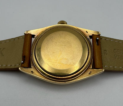 Rolex Day-Date 36 Yellow Gold 18K Head Black Glossy Swiss Only Door Stop Index 1974