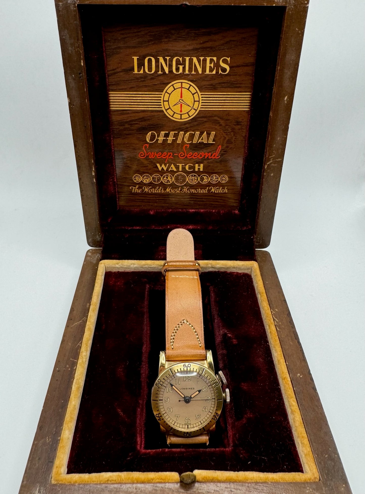 Longines Weems Vintage 14K Yellow Gold Manual Winding 1930 (NOS Serviced)