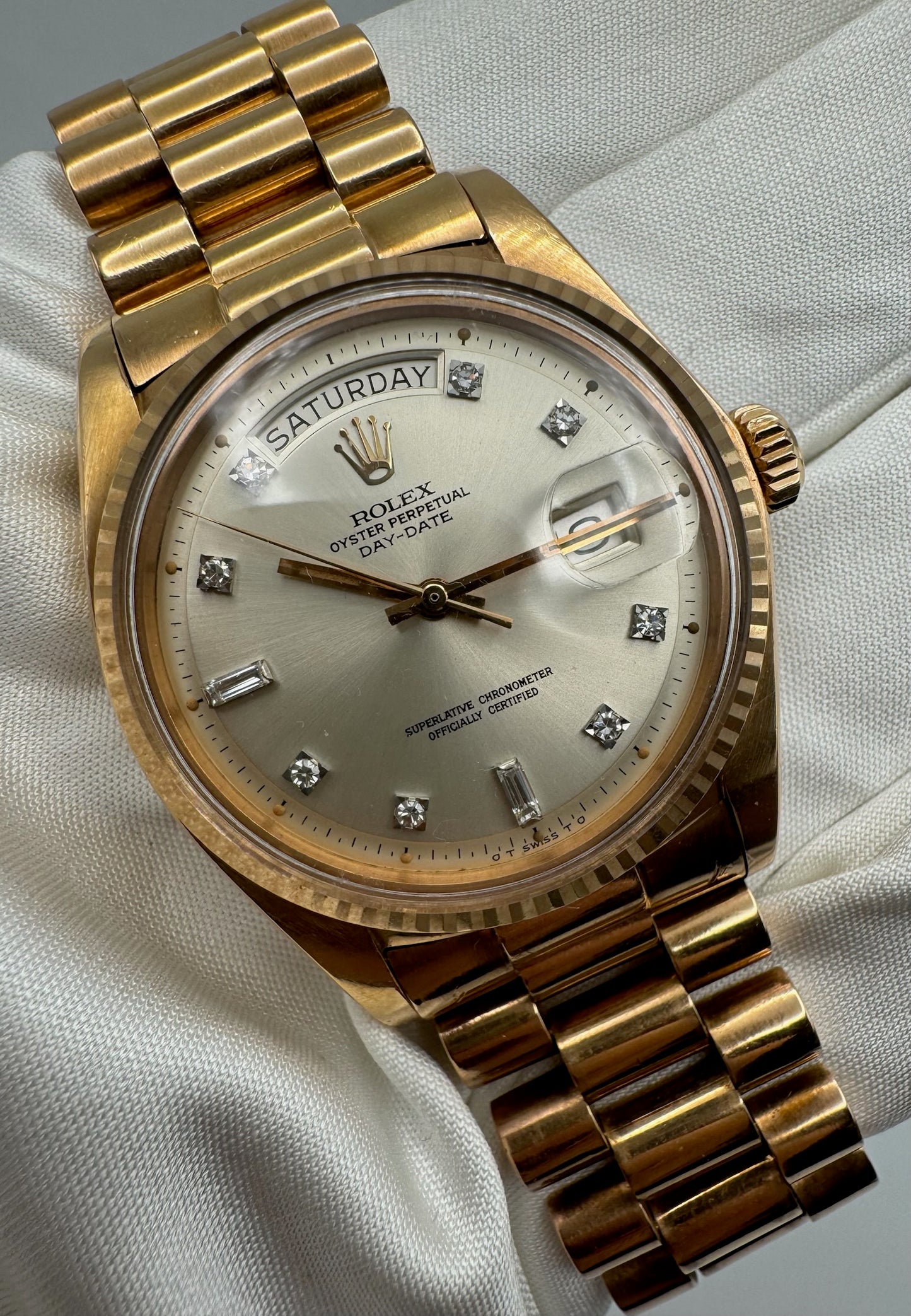 Rolex Day-Date 1803 18K Rose Gold w/ Diamond Dial