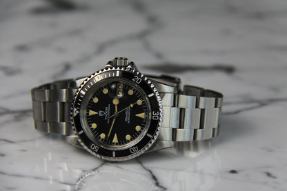 Tudor Submariner 76100 Full Steel Yellow Patina Lollipop Hands