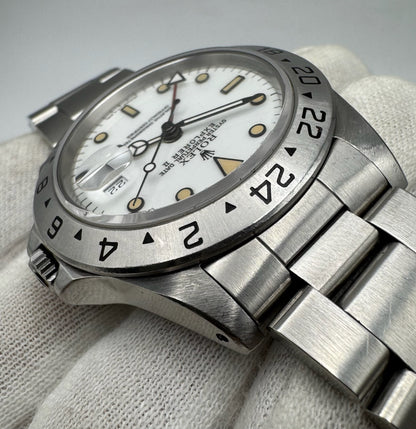 Rolex Explorer II Polar “Chicchi Di Mais” Heavy Patina Original Owner 1991 (Box/Service Papers/Unpolished)