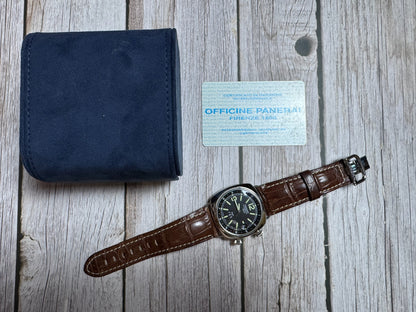 Panerai Radiomir GMT Alarm 42mm Steel 2005 (Papers/Unpolished)