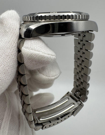 Heuer Professional Vintage Diver Full Steel Quartz Black Dial (Unpolished)