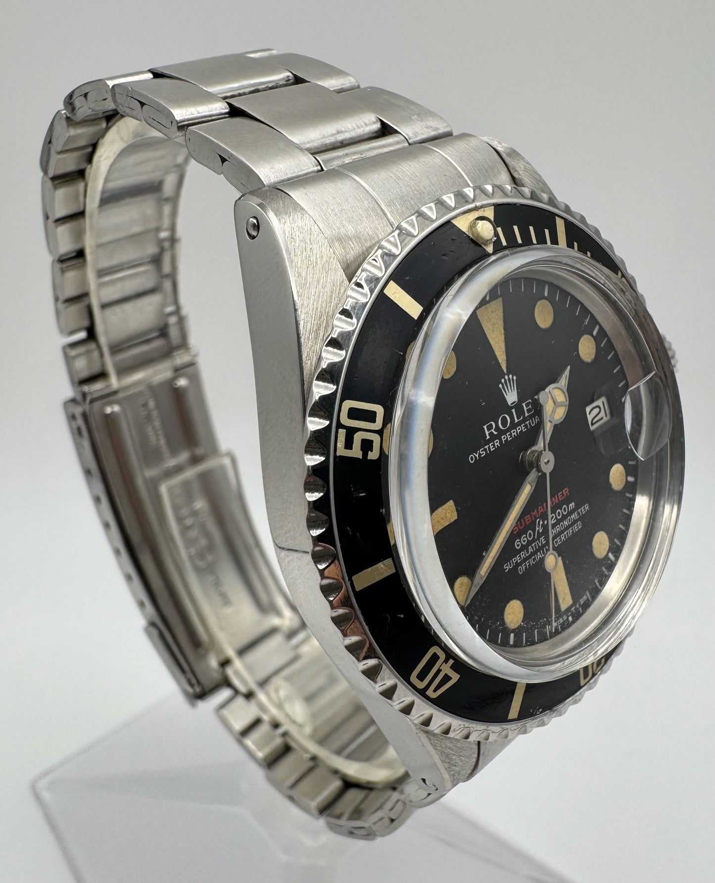 Rolex Submariner Date 1680 Red MK IV Yellow Patina 1969 (Serviced)