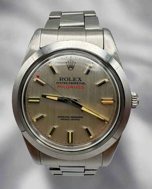 Rolex Milgauss 1019 Full Steel Silver Dial 1970 (Unpolished/Serviced)