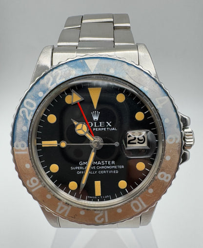 Rolex GMT-Master 1675 MK1 Long E Pumpkin Patina Faded Red Back Insert 1971