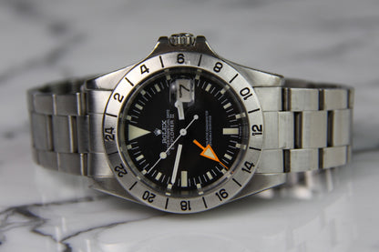 Rolex Explorer II 1655 Steve McQueen Full Steel Yellow Patina MK2 1973 (Full-Set)
