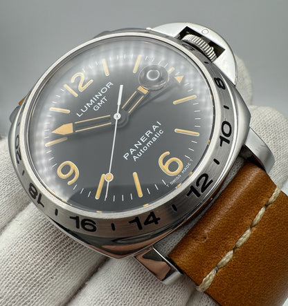 Panerai Luminor GMT PAM23 Automatic 44 A Serial Tritium Dial 1998 (Papers/Unpolished/Serviced)