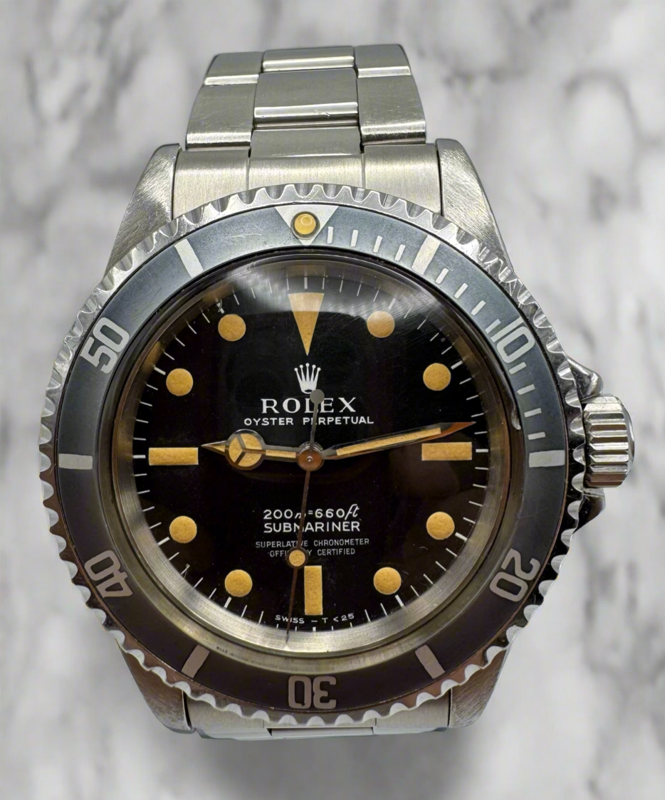 Rolex Submariner 5512 No Date “Meters First” Pumpkin Patina Zinc Sulfide 1968 (Full-Set/Serviced)