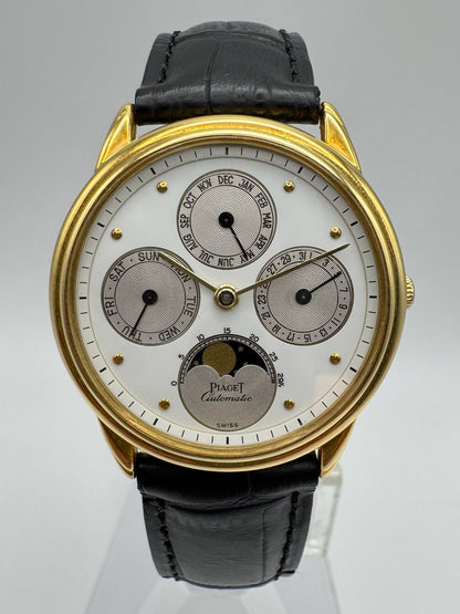 Piaget Annual Calendar Yellow Gold Rare Nipple Dial (Unpolished/Serviced)