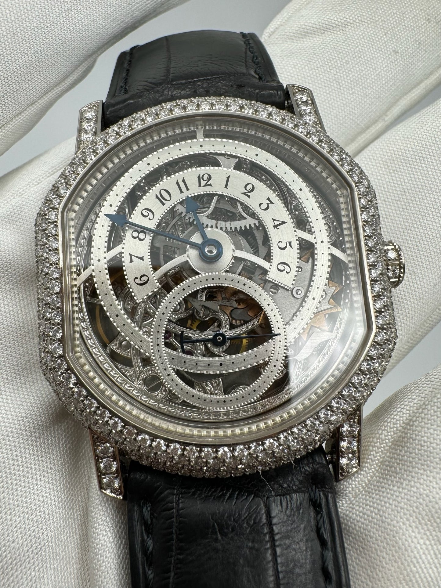 Daniel Roth Retrograde with White Gold Diamond Set Case