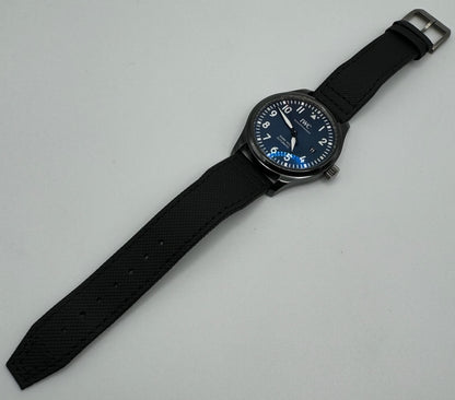 IWC Pilot Mark XVIII Black Ceramic Blue Dial Limited 1500 Pcs (Full-Set)