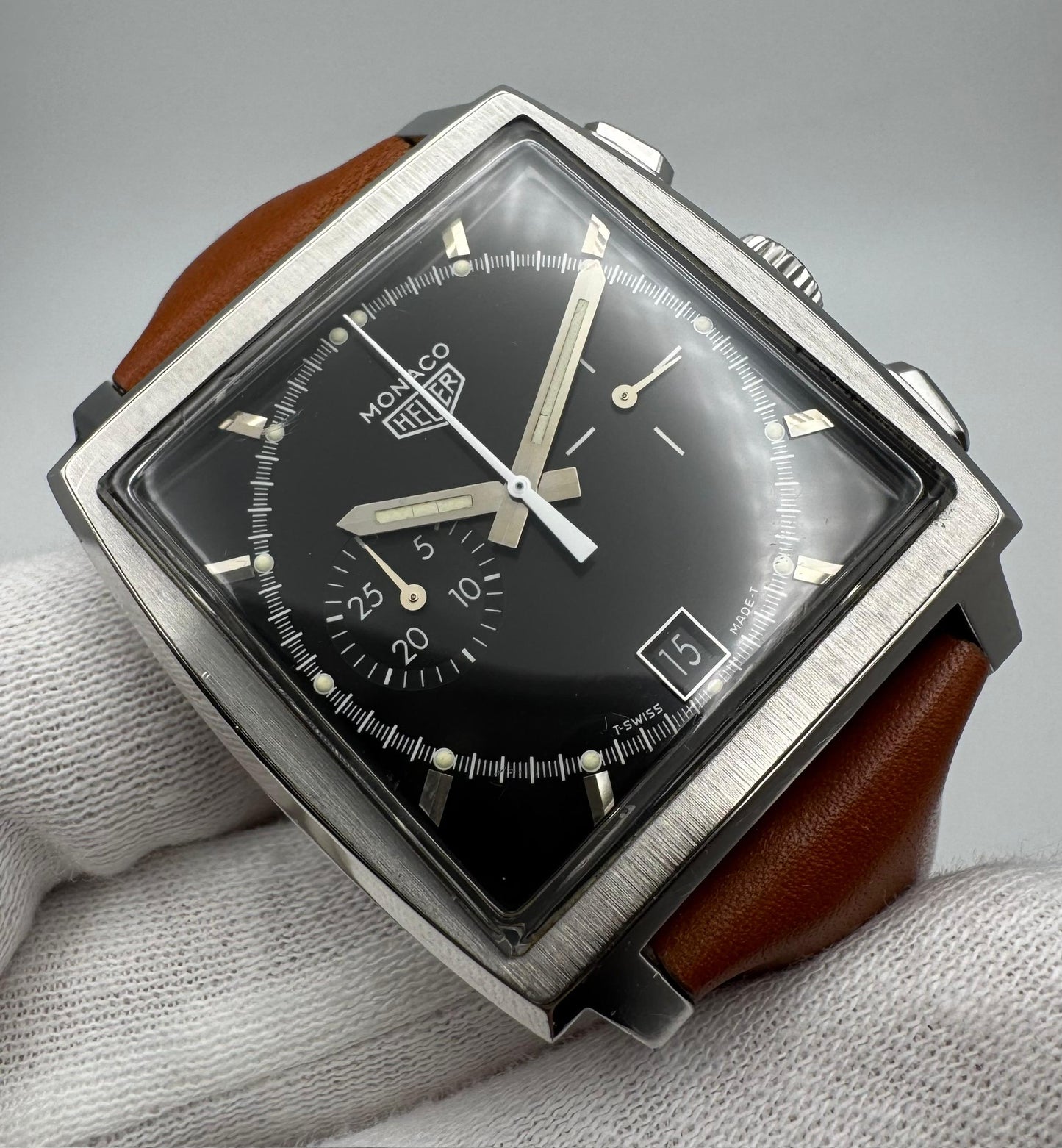 TAG Heuer Monaco Chronograph Steel Black Tritium Dial Limited Edition 5000pcs (Unpolished)