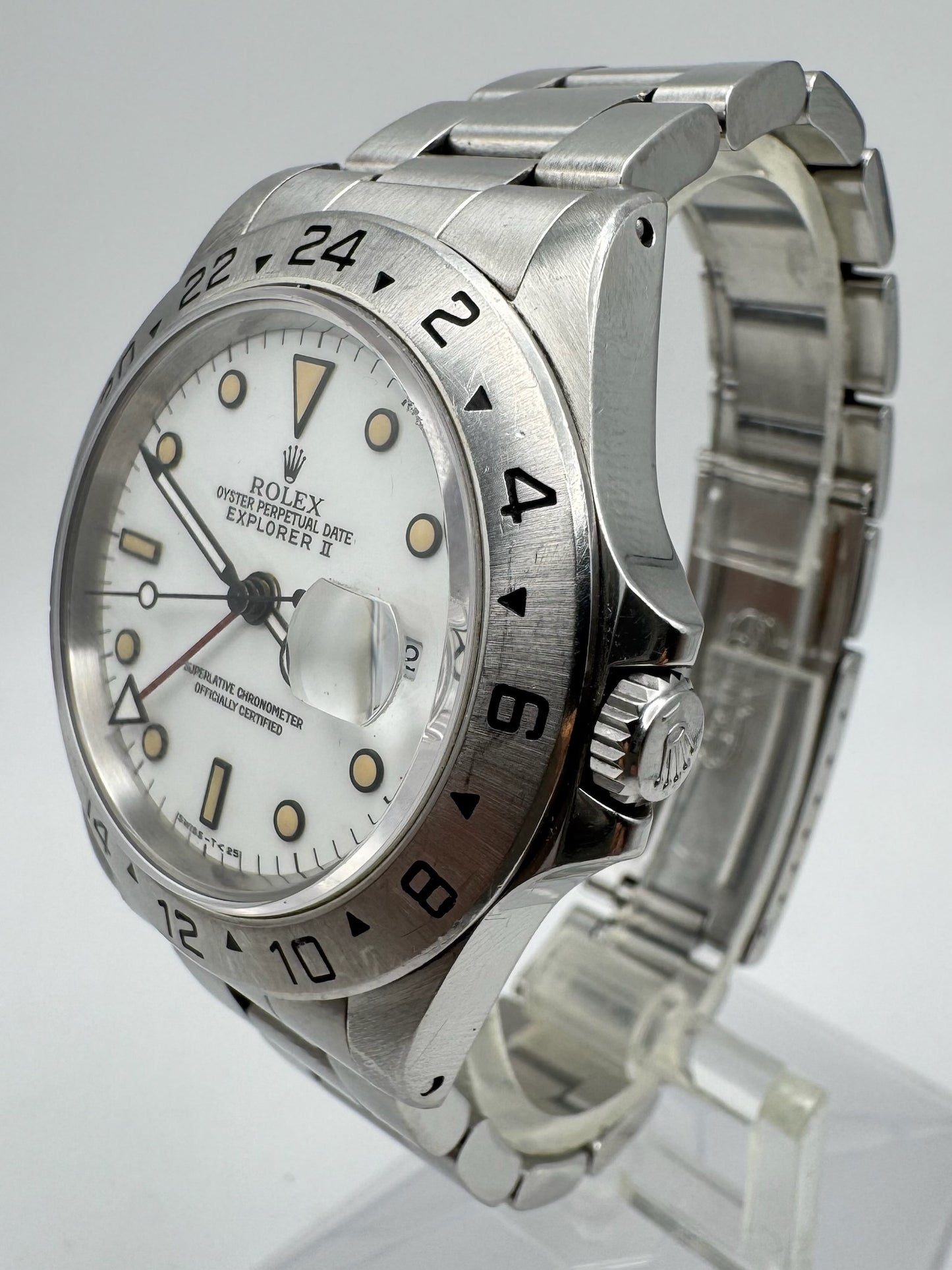 Rolex Explorer II Polar “Chicchi Di Mais” Heavy Patina Original Owner 1991 (Box/Service Papers/Unpolished)