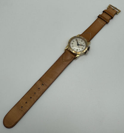 Longines Weems Vintage 14K Yellow Gold Manual Winding 1930 (NOS Serviced)