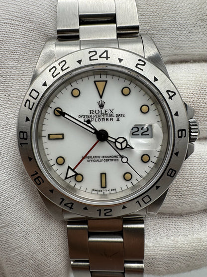 Rolex Explorer II Polar “Chicchi Di Mais” Heavy Patina Original Owner 1991 (Box/Service Papers/Unpolished)