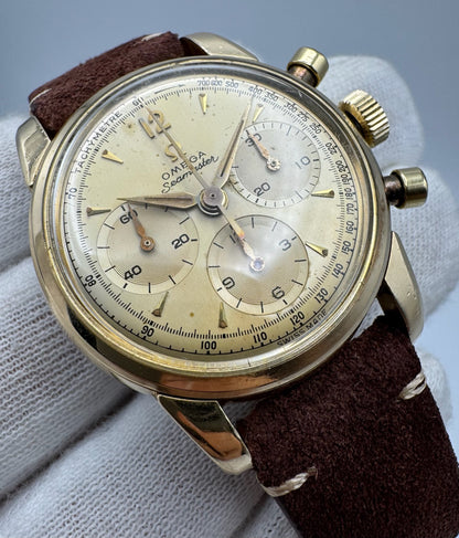 Omega Seamaster Chronograph 1950’s Gold Cap Manual Winding Cal. 321 (Unpolished/Serviced)