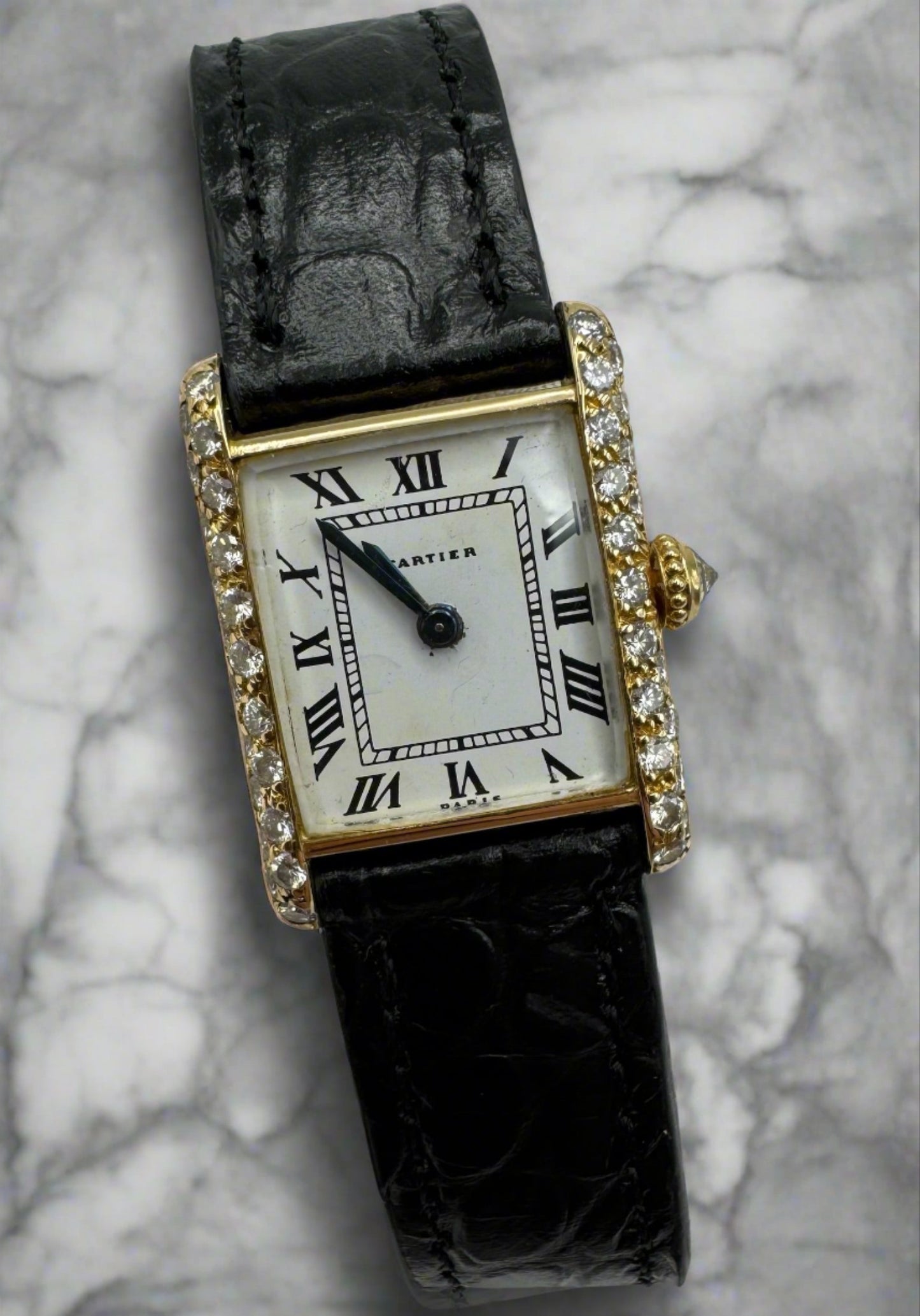 Cartier Tank Louis Cartier Factory Diamonds