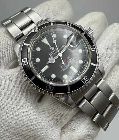 Rolex Submariner Date 1680 Red Very Rare “SWISS” Only Service Dial 1971