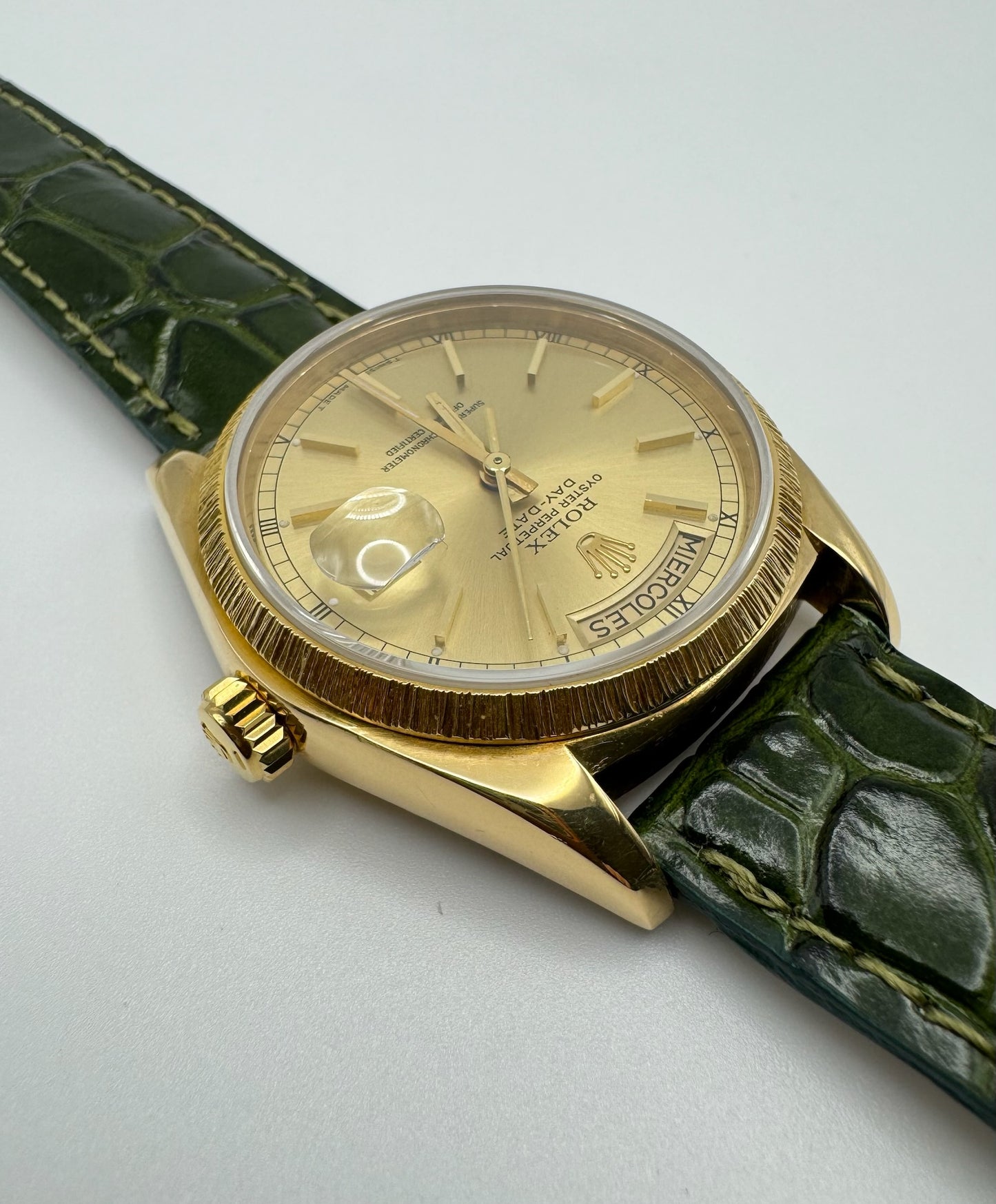 Rolex Day-Date 36 Yellow Gold “Bark Finish” Spanish