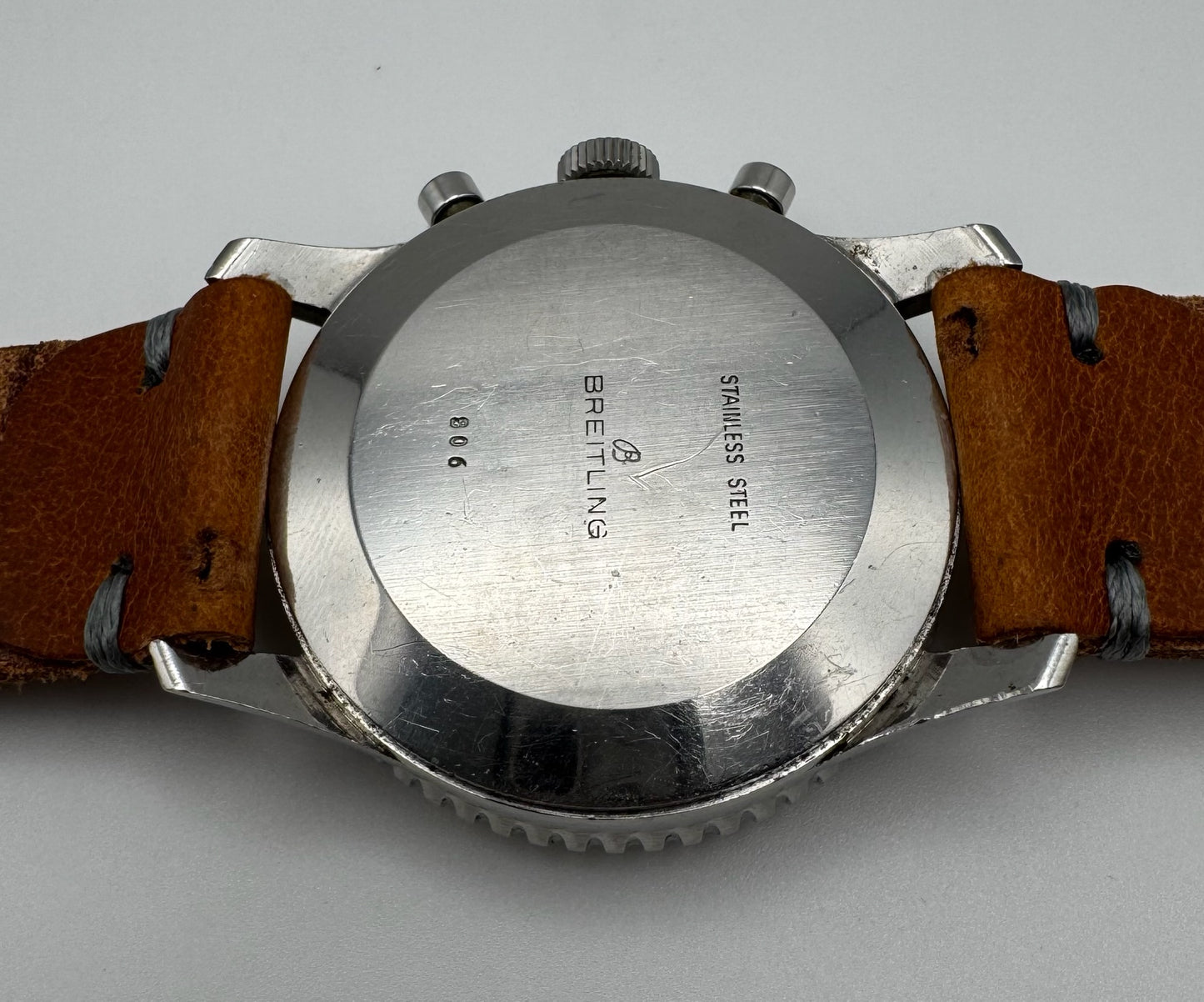 Breitling Navitimer 806 AOPA Chronograph Steel Heavy Patina Gilt Dial (Unpolished/Serviced)