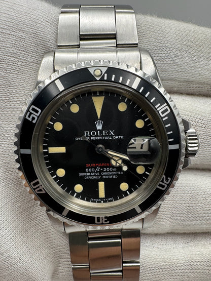 Rolex Submariner Date 1680 Red Yellow Patina 1970 (Full-Set/Unpolished)