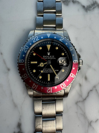 Rolex GMT-Master 1675 Chapter Ring Gilt Dial Pepsi 1960 (Full-Set)