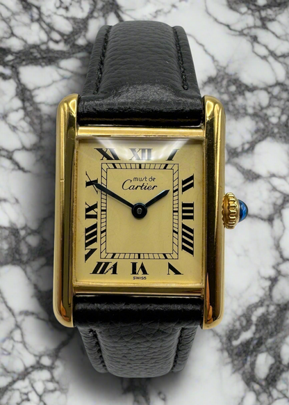 Cartier Tank Vermeil Manual Winding Lemon Dial (Mint)