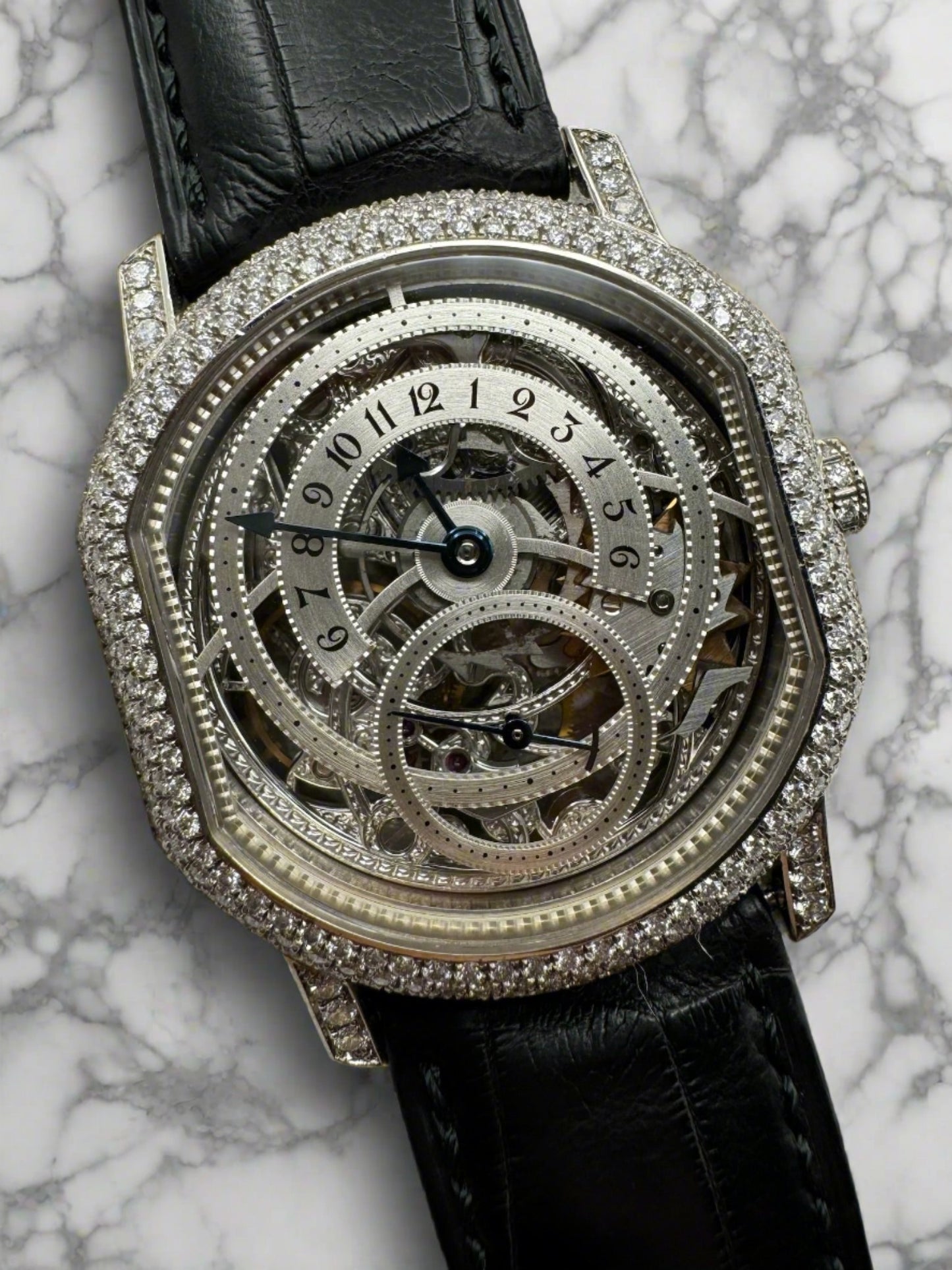 Daniel Roth Retrograde with White Gold Diamond Set Case