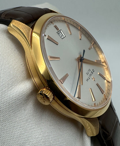 Zenith Captain Elite Rose Gold Ultra Thin with Silver Dial (New/Full-Set)