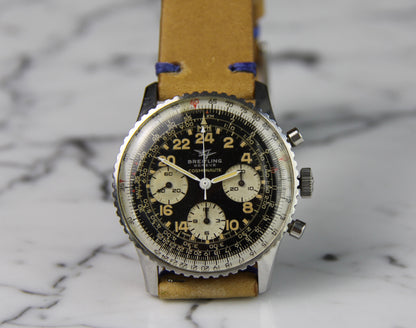 Breitling Navitimer Cosmonaute 809 Steel Heavy Patina Jordanian Military Pilot (Unpolished/Serviced)
