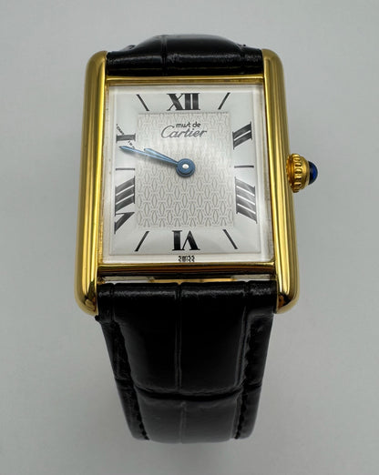 Cartier Tank Vermeil Gold Plated White Dial (Mint)