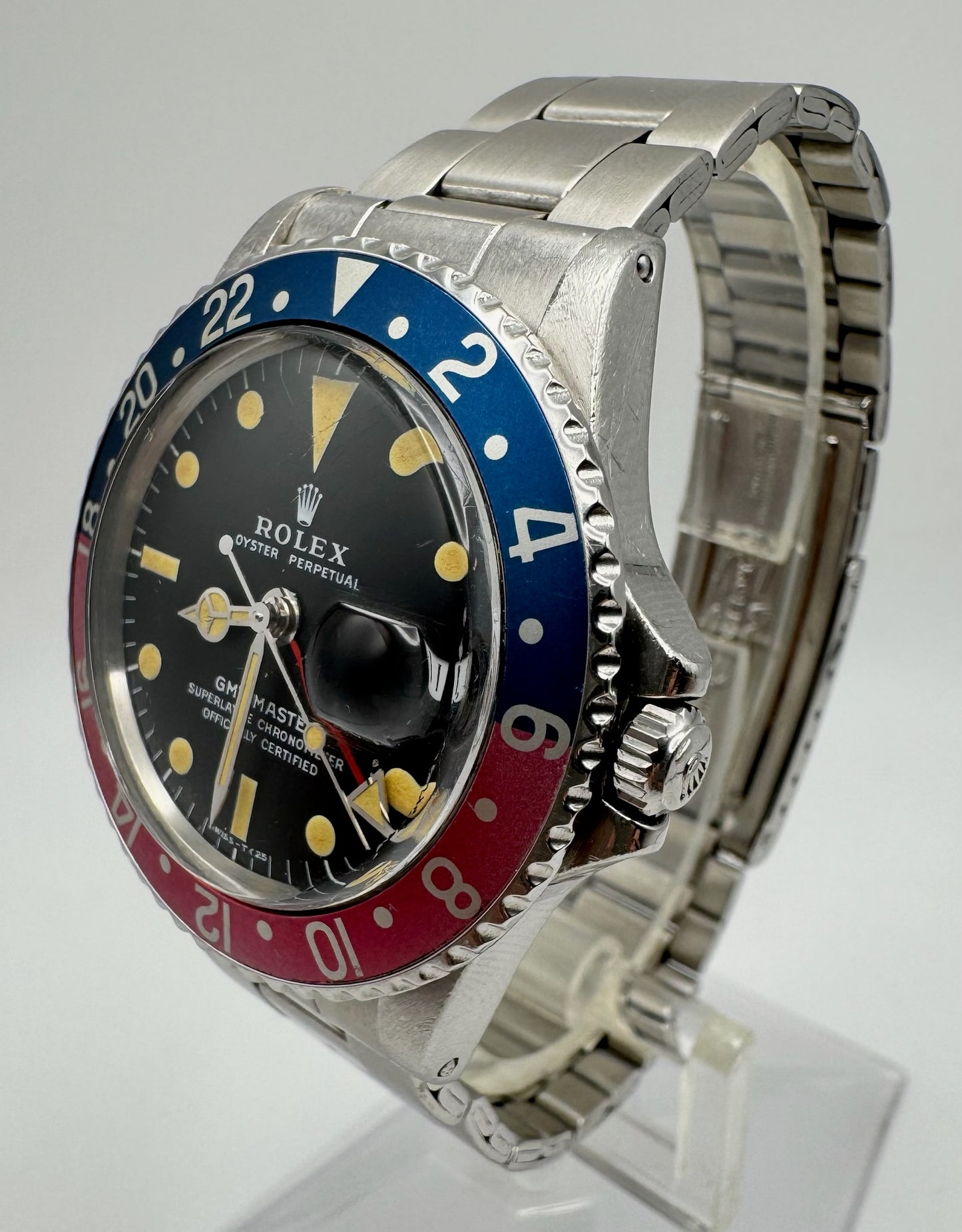 Rolex GMT-Master 1675 MK2 Yellow Patina Faded Red Back Pepsi Bezel 1972 (Unpolished/Serviced)