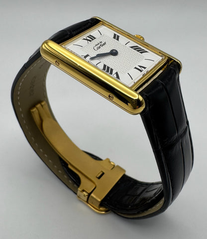 Cartier Tank Vermeil Gold Plated White Dial (Mint)