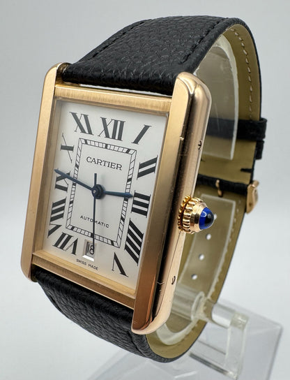 Cartier Tank Solo XL Rose Gold/Steel Automatic Original Owner (Box/Unpolished)