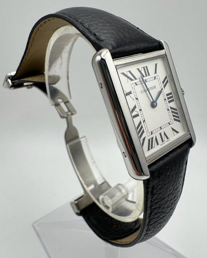 Cartier Tank Solo Steel Large Size Quartz Silver Dial 2020 (Full-Set/Mint)