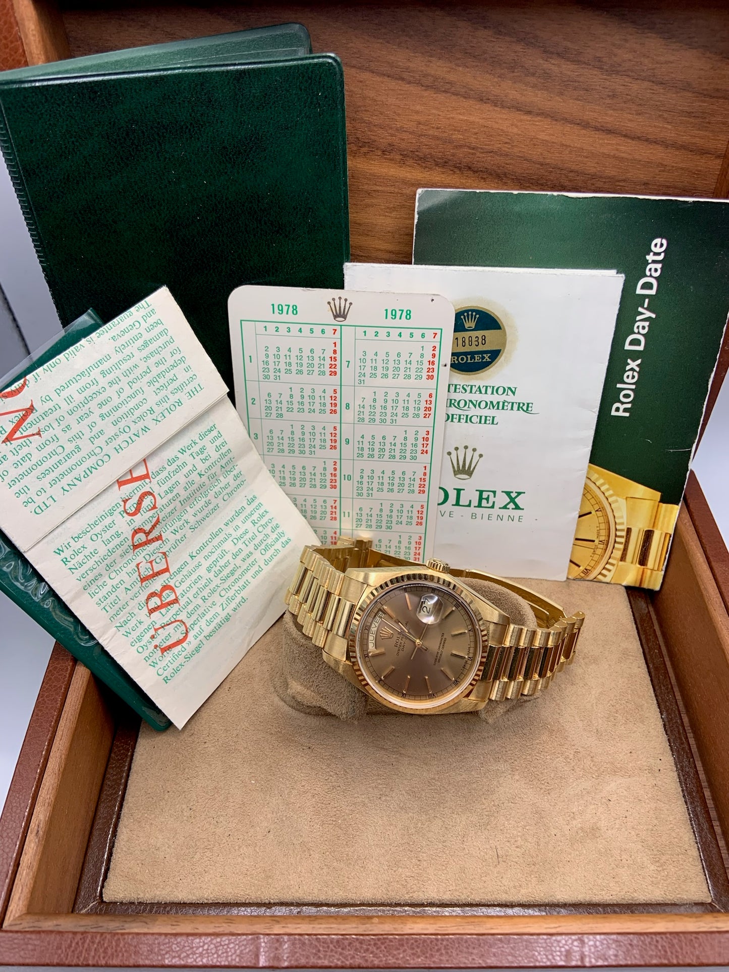 Rolex Day-Date Full Gold with Spanish Days (Full-Set)